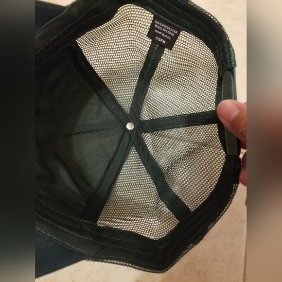 Budweiser genuine green printed trucker hat cap mesh snap back - Picture 2 of 9